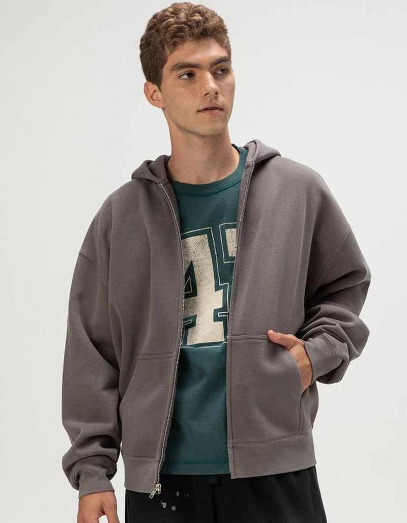 Elevate Your Style with the RSQ Men's Oversized Zip-Up Hoodie - Perfect for Casual Summer Days!